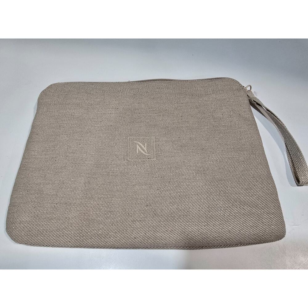 Nespresso Upcycled Make-Up/Wristlet Bag Canvas 8" x 10.5"